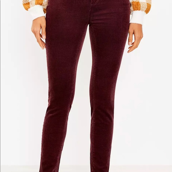 Loft plum velvet pants - Picture 9 of 9